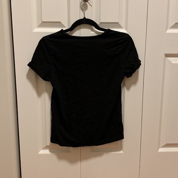 Black T-shirt with Rose. - Picture 2 of 2